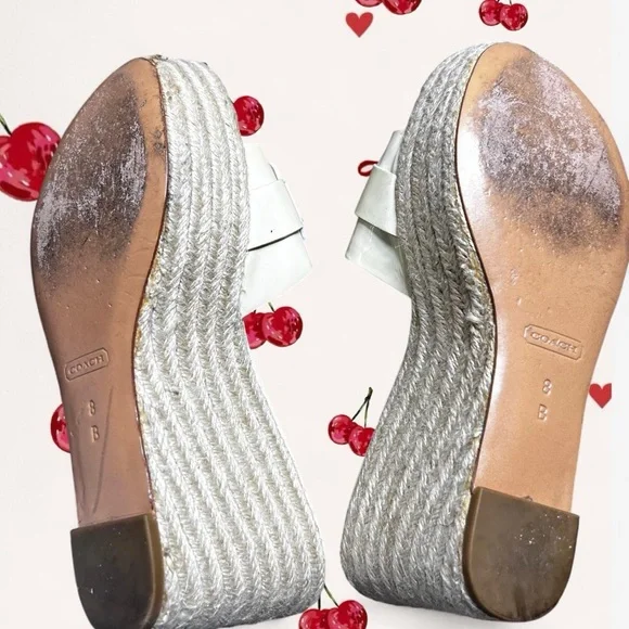 Coach Women's Beige Logo Mules - Picture 4 of 4